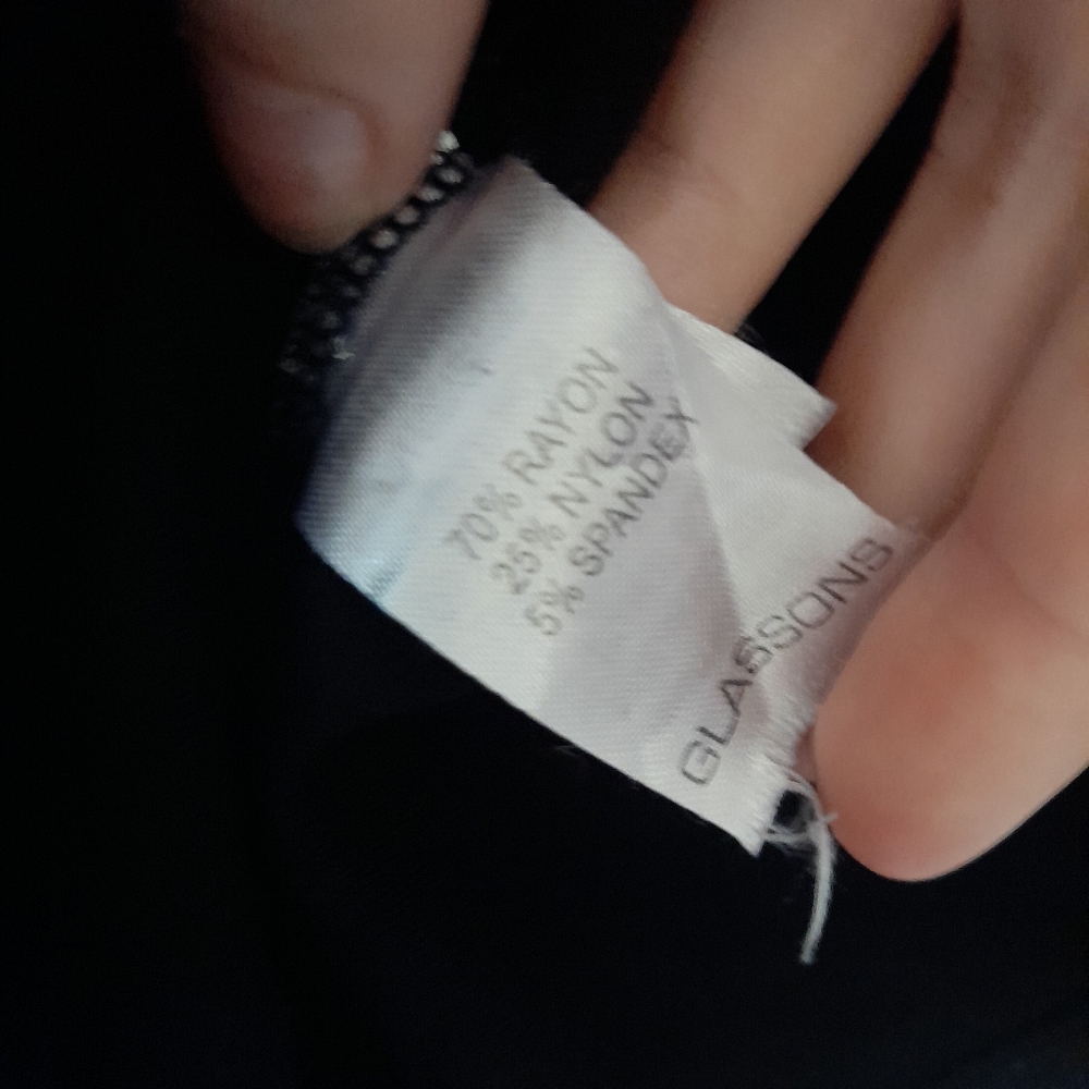 Glassons Peplum Black Top Size 8 - Picture 3 of 6